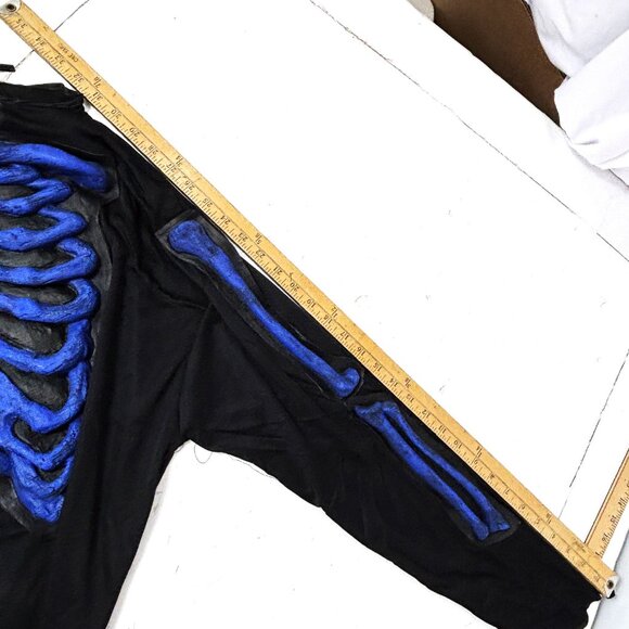 Rare Skeleton Purple 3 D Skele-Bones Costume Fun World VTG Adult NWT NOS Y2K - Picture 13 of 14
